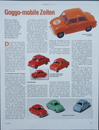 Glas goggomobil goggo modelle - glas,