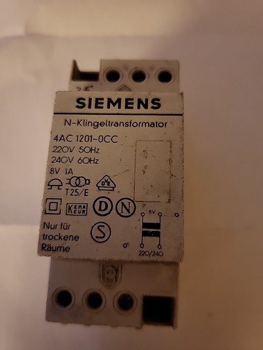 Siemens klingeltransformator - siemens, n-klingeltransformator