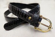 SCHLANGENLEDER Ledergürtel ECHT Leder  REPTIL Gürtel 70-85cm BREITE: 20mm NEU H*