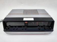 HERU Vintage Radiowecker EC 90 Grau/Schwarz UKW MW Uhrenradio Grüne Ziffern