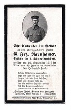 Altes Sterbebild Schütze 1