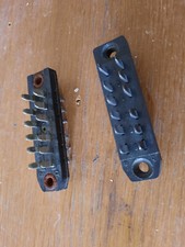 2 x Messerleiste Studiotechnik Rundfunk Anschluss 12 pol male Modul RFZ