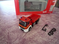 Herpa 090643 MB Antos 2 achs Kipper mit Kran  Feuerwehr  Maßstab 1:87  in OVP