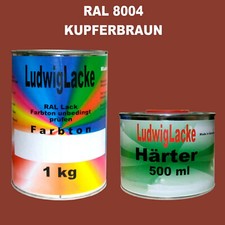RAL 8004 Kupferbraun 1,5 kg SET Matt Lack & Härter Acryllack unverdünnt