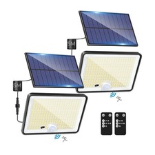 LOTMOS 2 Stück Solarlampen für Außen mit Bewegungsmelder, 342 LED Aussenleuchte