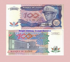 ZAIRE  100 Zaires 1988 Unc. P