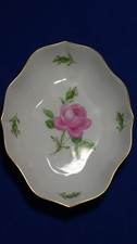Meissen porzellan schale mit Rose Blume Goldrand