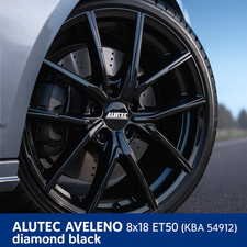 Alutec Aveleno 8x18 ET50 5x114.3 Diamant Schwarz KBA 54912 Alufelge 18 Zoll