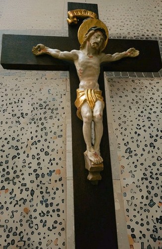 Großes vintage wandkreuz 54cm - vintage,