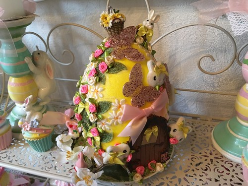 Deko ostern hasenhaus rosen - deko,
