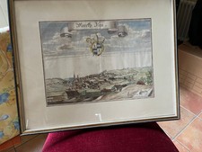 colorierte Kupferstich - Garfik von Markt Isen im Hochstift Freysing