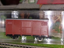 Egger Bahn Güterwagen, braun, OVP, H0e, Schmalspur