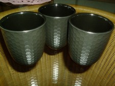 3 Becher ASA  Cups schwarz Tassen-Becher ohne Henkel Teebecher Geschirr