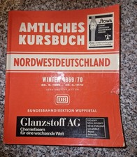 DB Bundesbahn  amtliches kursbuch nordwestdeutschland  Winter 1969 Ohne Karte