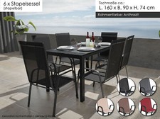 Alu Gartenmöbel Set Tisch