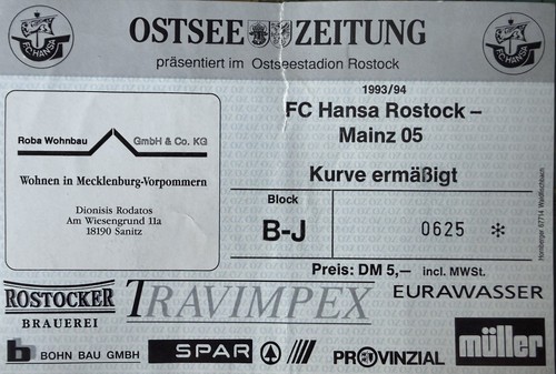 Ticket bundesliga fc hansa - 2.,