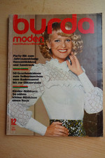 burda moden, macht Mode zum Mitmachen, 12/ 1974, Schnitte, Nähanleitungen usw...