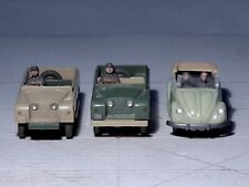 WIKING H0 SET VW KÄFER 1200 CABRIOLET+2 VERSCHIEDENE LAND ROVER 88 II BESCHÄDIGT