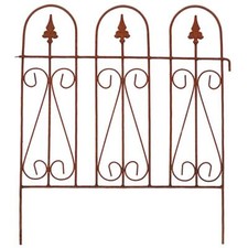 Beetzaun Gartenzaun Rankhilfe GERRY Metall mit Edelrost H: 65 cm x L: 55 cm