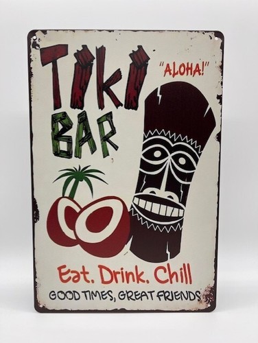 Blechschild tiki bar 20x30cm - blechschild,