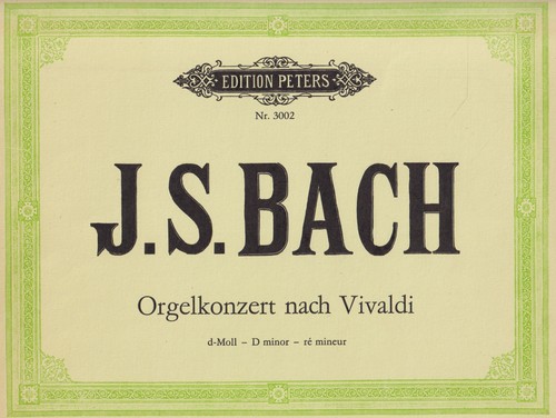 Noten bach konzert - bach, für