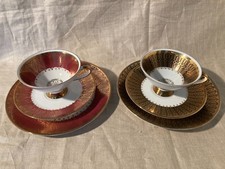 2 Sammeltassen Kaffeetasse Untertasse Porzellan Goldrand Winterling Bavaria