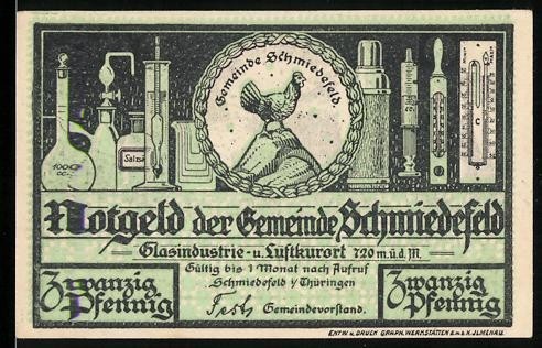 Notgeld schmiedefeld 20 - schmiedefeld,,