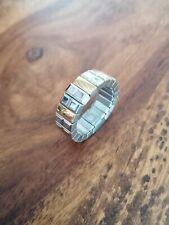 Unisex-Ring Quadro Edelstahl gold silber Magnetschmuck Flexi Ring Gr. 17
