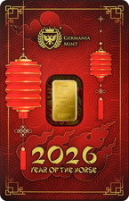 Goldbarren Lunar Pferd 1g