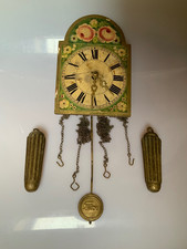 wanduhr flora antik holz