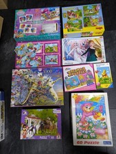 9tlg Haba Schleich Kinder Puzzle Paket Ab 4+ Eiskönigin Pferde Meerjungfrau...