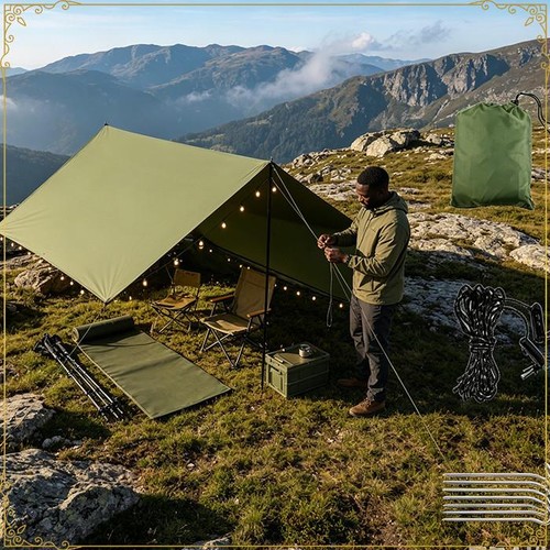 Tarp 3x3m ultraleicht - tarp,