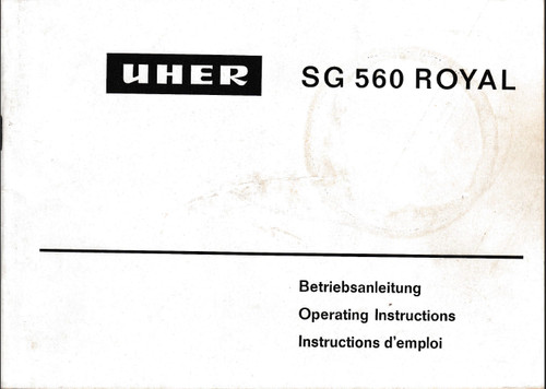 Betriebsanleitung für uher - betriebsanleitung,