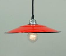 Fabriklampe 30 cm rot flach