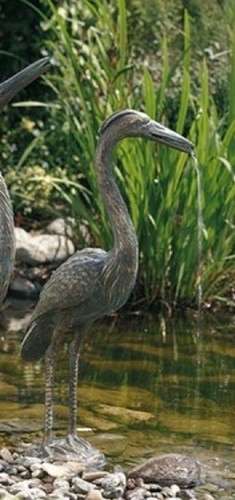 Bronzefigur graureiher - graureiher, 62