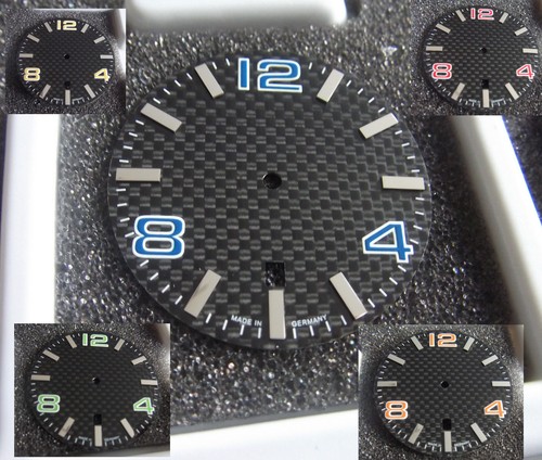 Carbon zifferblatt für 2824 - carbon, 2824-2