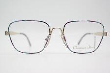 Vintage Brille Christian Dior 2630 45 Blau Violett Gold Eckig Brillengestell