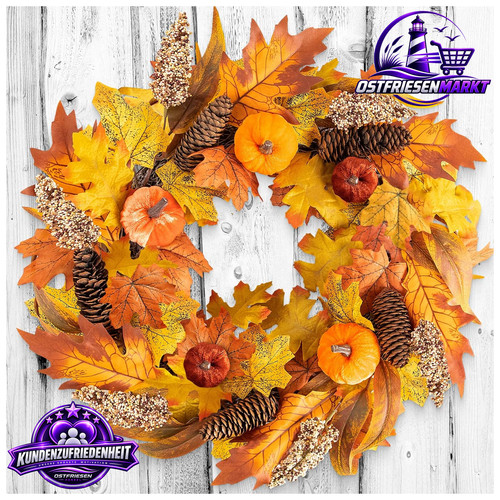 Herbstkranz 45cm ahornblatt - herbstkranz,