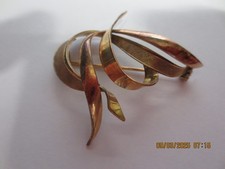 Alte Brosche goldfarben vergoldet Vintage Amerikaner A*D  Nachlass Gold PL