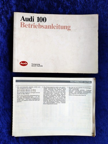Betriebsanleitung audi 100 - betriebsanleitung, c3