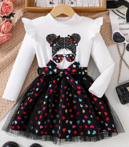 Cooles mädchen kleid - mädchen, mit
