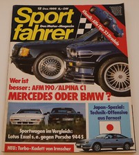 Sportfahrer 12/86 BMW Alpina
