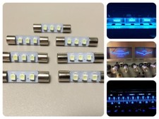 7x LED Lampen Eis-Blau für