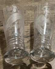 2 antike Biergläser