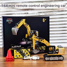 RC-Bagger Legierung Ferngesteuerter Kettenbagger 1:64 Mini Bagger Spielzeug 2,4G