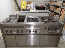 Ubert Profi Edelstahl Imbissanlage mit Unterschränken