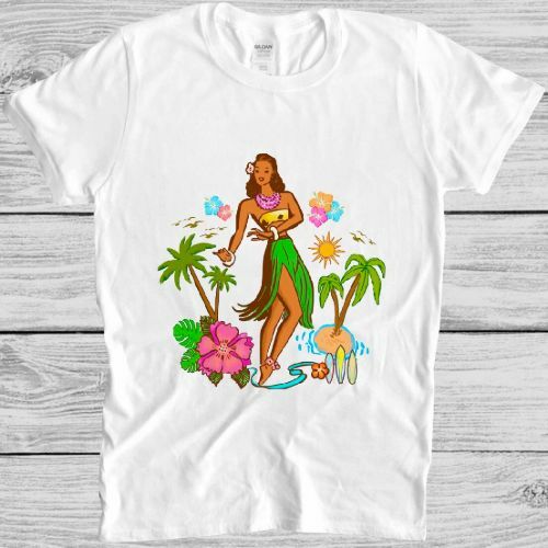 Hula mädchen shirt hawaii - hula, t-shirt
