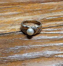 585 Gold Ring mit Perle ca