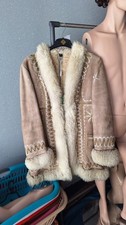 Damen lammfellmantel bestickt - damen,