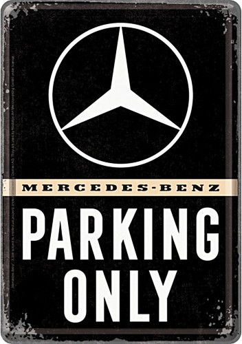 Blechpostkarte mercedes benz - blechpostkarte, mercedes-benz